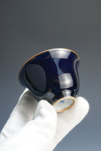 Load image into Gallery viewer, 50ml Jilan Blue Ruyao Bell Teacup by Shan Kilns 善窑汝窑霁蓝钟式杯
