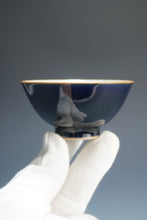 Load image into Gallery viewer, 75ml Jilan Blue Ruyao Wide Teacup by Shan Kilns 善窑汝窑霁蓝压手杯
