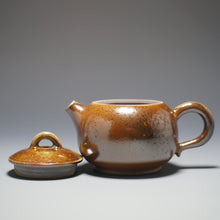 Load image into Gallery viewer, Wood Fired Ringlid Xishi Nixing Teapot No.1 by Li Wenxin 李文新柴烧坭兴壶 135ml
