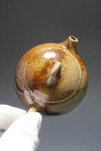Load image into Gallery viewer, Wood Fired Ringlid Xishi Nixing Teapot No.1 by Li Wenxin 李文新柴烧坭兴壶 135ml
