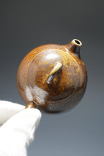 Load image into Gallery viewer, Wood Fired Ringlid Xishi Nixing Teapot No.2 by Li Wenxin 李文新柴烧坭兴壶 135ml
