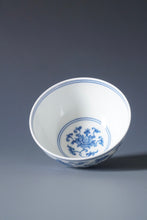 Load image into Gallery viewer, Wood Fired Qinghua Flowers Jingdezhen Porcelain Teacup 柴窑青花花卉杯 100ml
