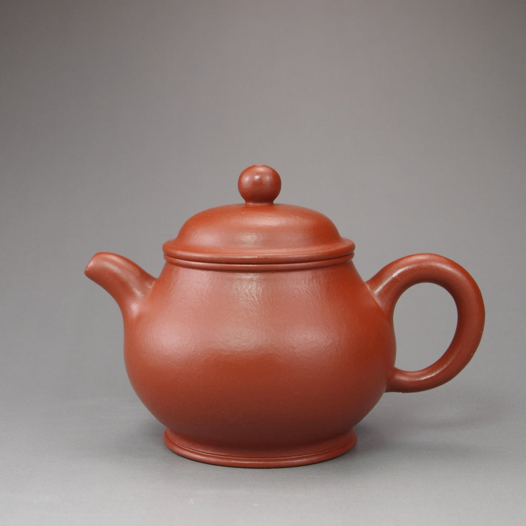 Fully Handmade Zhuni Panhu Yixing Teapot by Yu Bo 余波全手工朱泥潘壶 135ml