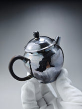 Load image into Gallery viewer, 999 Pure Silver Handmade Lianzi Hammered Teapot 全手工纯银999莲子银壶 130ml
