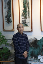 Load image into Gallery viewer, 100ml Qinghua Hermit Jingdezhen Porcelain Teacup by KuangShi 青花匡石手绘泼墨隐士杯
