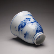 Load image into Gallery viewer, Qinghua Landscape Flower Goddess Jingdezhen Porcelain Teacup, 重工青花山水花神杯
