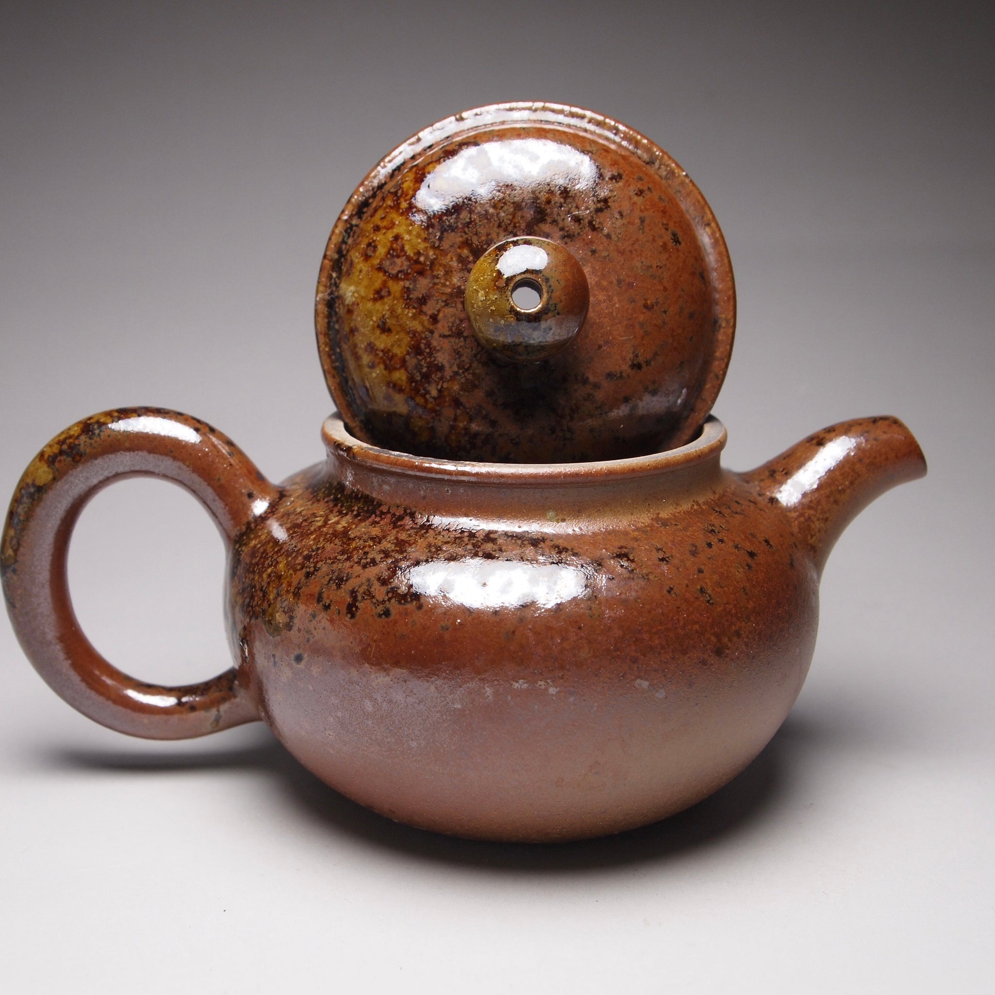 Wood Fired Little Fanggu Nixing Teapot, 李文新柴烧坭兴小仿古壶