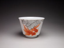 Load image into Gallery viewer, Fencai Goldfish Tianbai Porcelain Teacup 金鱼杯
