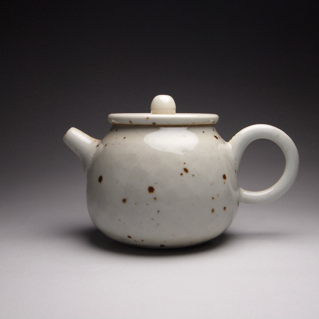 Jingdezhen Glazed Stoneware Classic Teapot, 手工茶壶, 120ml