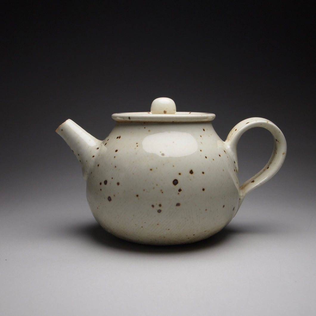 Jingdezhen Glazed Stoneware Elegant Teapot, 手工茶壶, 125ml