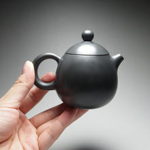 Load image into Gallery viewer, Grey 125ml Dragon Egg Nixing Teapot by Li Wenxin 李文新坭兴龙蛋壶
