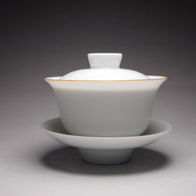 Load image into Gallery viewer, 100ml Classic Jingdezhen Porcelain Gaiwan with Brown Rim, 甜白小福圆盖碗
