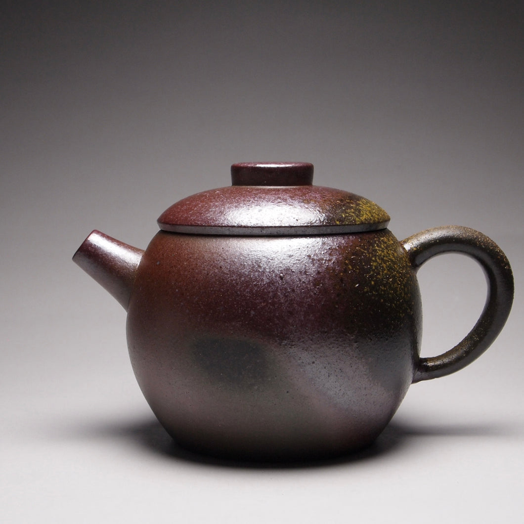 Wood Fired Julunzhu Dicaoqing Yixing Teapot No. 2, 柴烧底槽青巨轮珠, 125ml