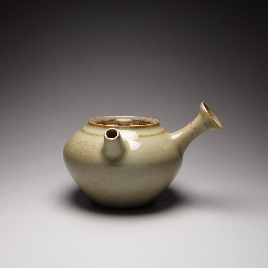 120ml Jingdezhen Glazed Stoneware Kyusu Teapot