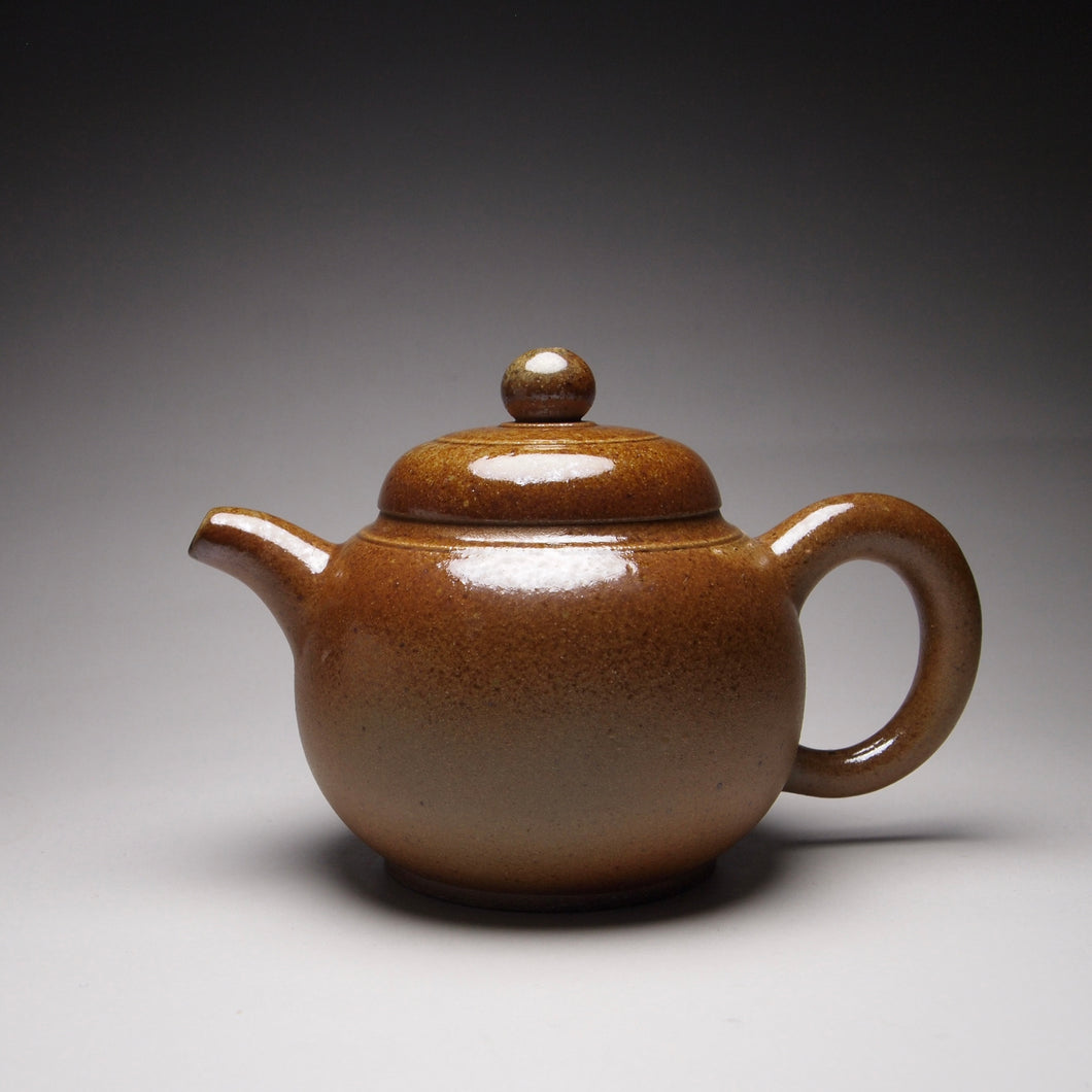 Wood Fired Tall Junle Nixing Teapot,  李文新柴烧坭兴高君乐壶, 140ml