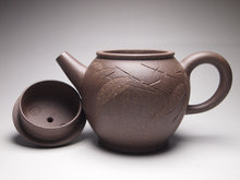 Load image into Gallery viewer, TianQingNi Tall Julun Yixing Teapot with carvings of Bamboo, 天青泥高巨轮刻竹, 140ml
