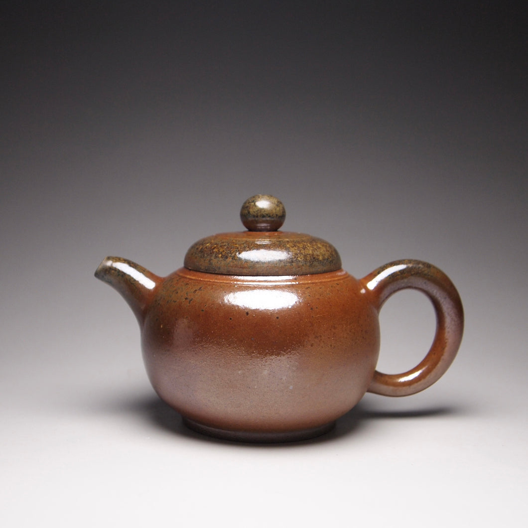Wood Fired Fanggu Nixing Teapot by Li Wenxin  李文新柴烧坭兴仿古 140ml