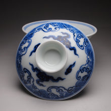 Load image into Gallery viewer, 150ml Dragon Qinghua Fanggu Jingdezhen Porcelain Gaiwan
