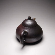 Load image into Gallery viewer, Wood Fired Mellon Lao Zini Yixing Teapot 柴烧老紫泥匏瓜 150ml
