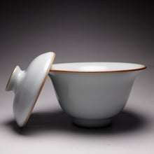 Load image into Gallery viewer, 120ml Moon White Ruyao Gaiwan, 月白汝窑盖碗
