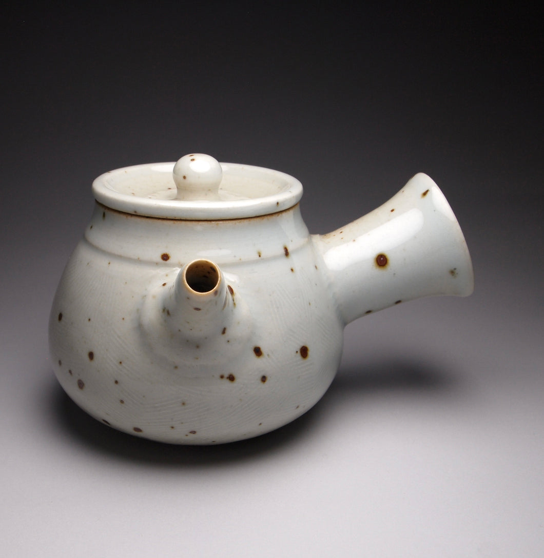 Jingdezhen Glazed Stoneware Side Handle Teapot, 手工茶壶, 175ml