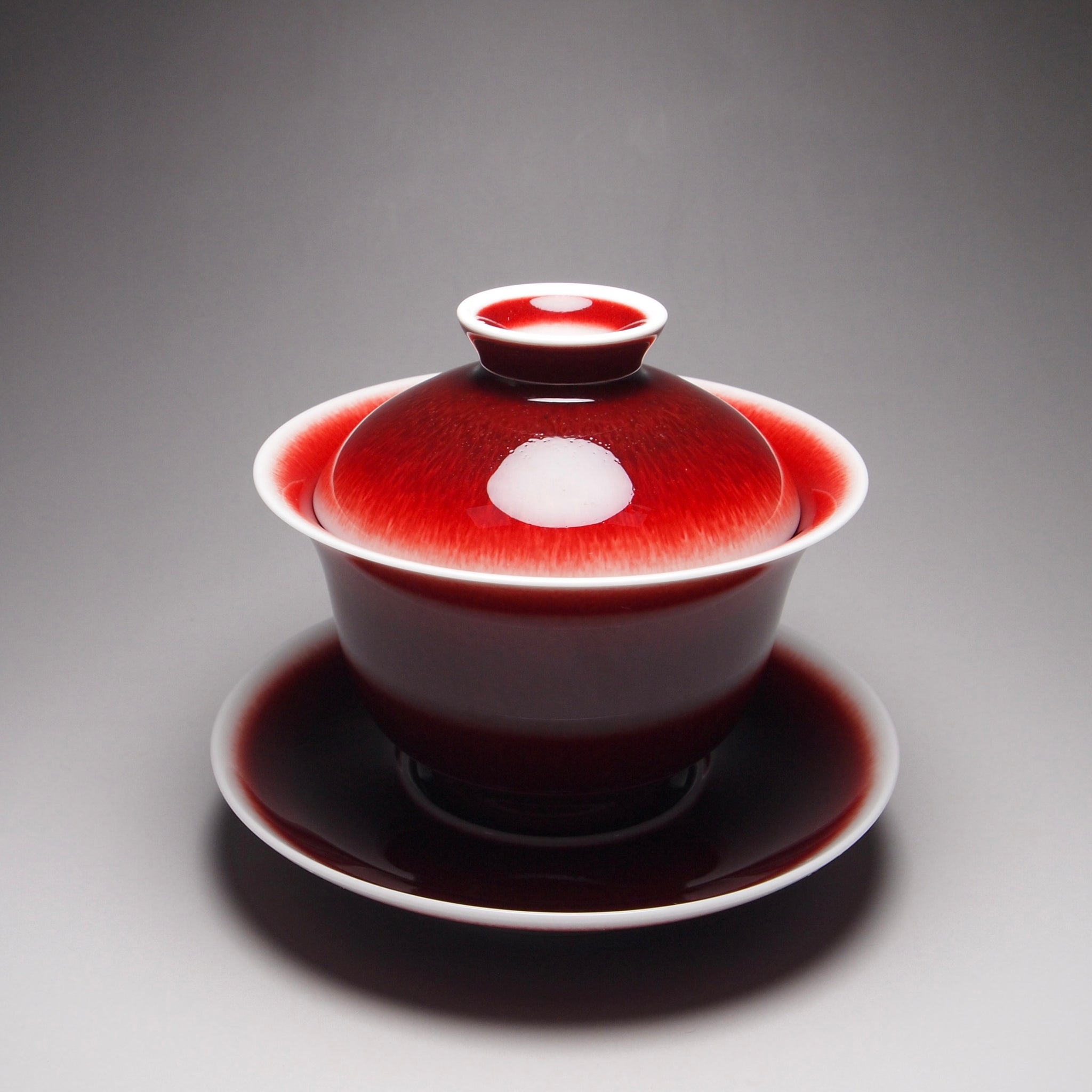 Red Lanteng Porcelain Gaiwan