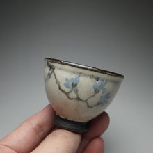 Load image into Gallery viewer, Blue blossoms Kohiki style stoneware teacups, 36ml
