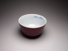 Load image into Gallery viewer, 130ml Fanggu Technique Fisherman Jihong, Youlihong and Qinghua Porcelain Teacup 青花霁红杯
