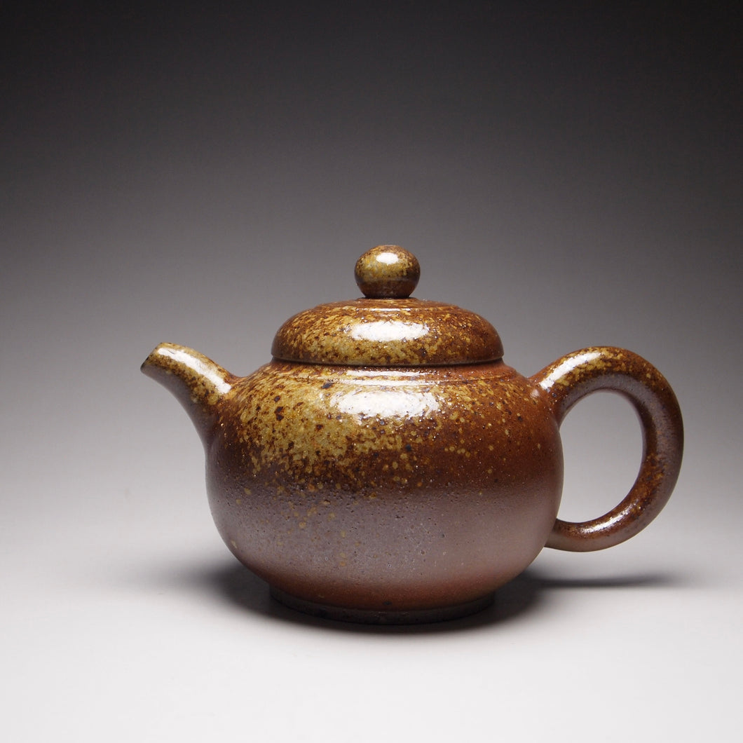 Wood Fired Fanggu Nixing Teapot,  柴烧坭兴仿古壶, 135ml