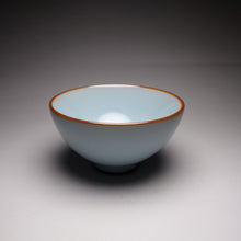 Load image into Gallery viewer, 65ml Chicken Heart Royal Jade Ruyao Teacup 汝窑御青小鸡心杯
