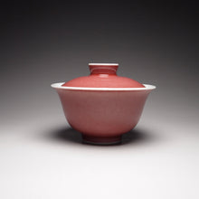 Load image into Gallery viewer, Fanggu JiangDouHong (Peach Blossom) Porcelain Gaiwan 仿古豇豆红盖碗

