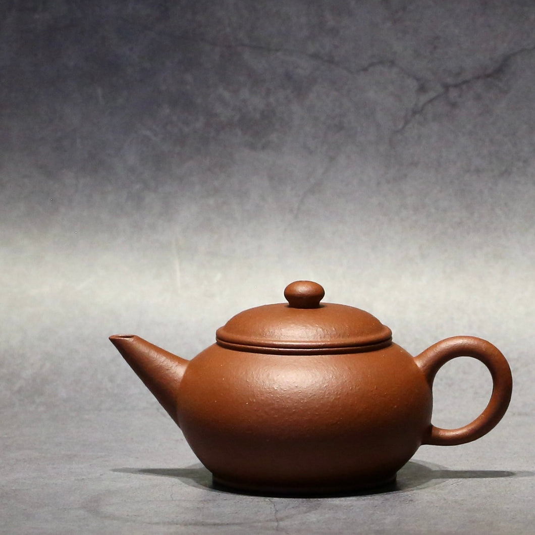 Zhuni Dahongpao Shuiping Yixing Teapot, 朱泥大红袍扁水平, 130ml