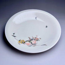 Load image into Gallery viewer, Peaches Motif Youzhongcai Jingdezhen Porcelain Saucer / Tea Boat
