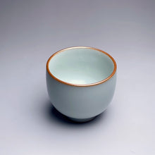 Load image into Gallery viewer, 35ml Zhili Moon White Ruyao Teacup, 直立月白汝窑茶杯
