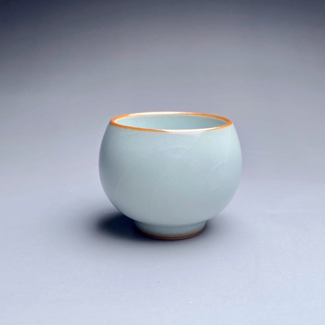 25ml Mini Moon White Ruyao Teacup, 小月白汝窑茶杯