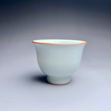 Load image into Gallery viewer, 70ml Flower Goddess Moon White Ruyao Teacup, 月白汝窑茶杯
