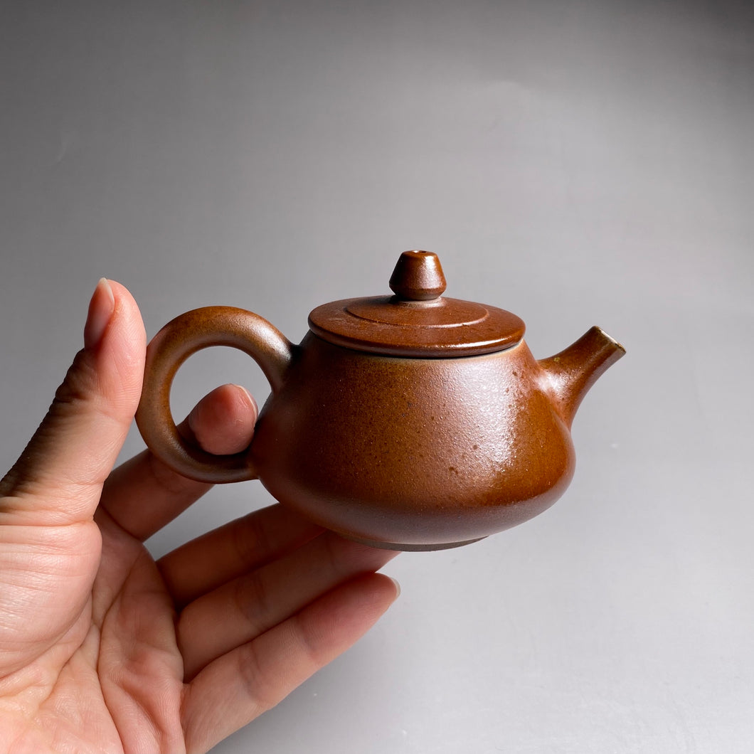 Wood Fired Shipiao Nixing Teapot, 柴烧坭兴石瓢壶, 100ml