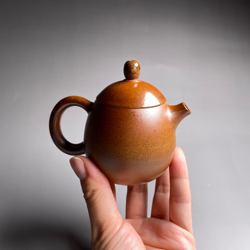 Wood Fired Longdan Nixing Teapot,  柴烧坭兴龙蛋壶, 110ml
