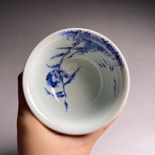 Load image into Gallery viewer, Fanggu Technique Jihong and Qinghua Porcelain Bird and Fish Cup
