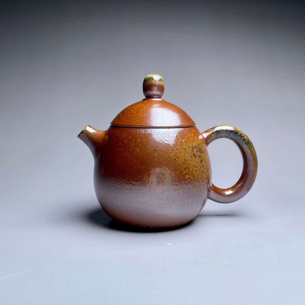 Wood Fired Longdan Nixing Teapot no.4,  柴烧坭兴龙蛋壶, 100ml