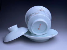 Load image into Gallery viewer, 150ml Bamboo Motif Youzhongcai Master&#39;s Jingdezhen Porcelain Gaiwan
