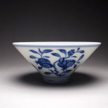 Load image into Gallery viewer, 100ml Three Fruits Qinghua Fanggu Jingdezhen Porcelain Douli Teacup
