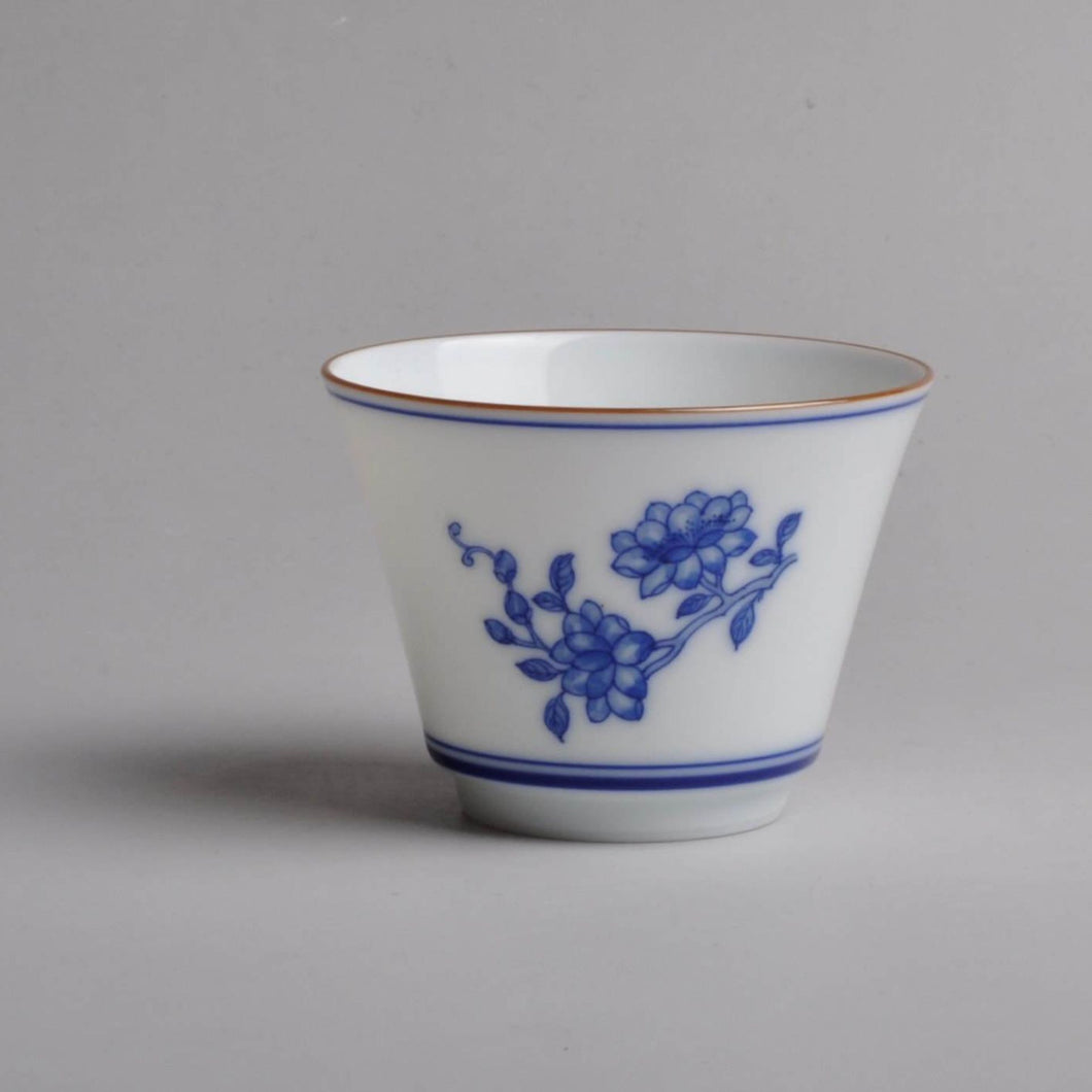 66ml Qinghua Camelia Jingdezhen Porcelain Cup