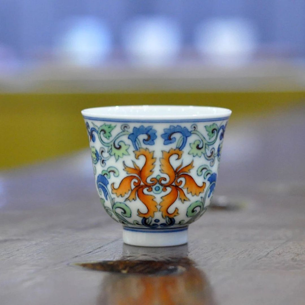Doucai Fine Jingdezhen Porcelain Cup