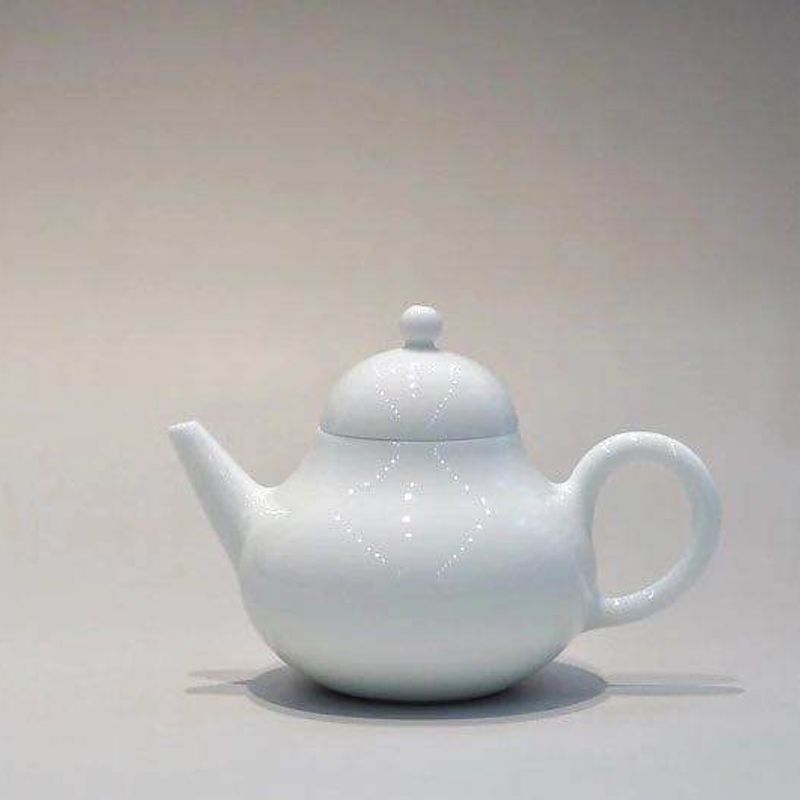 200ml Siting White Jingdezhen Porcelain Teapot