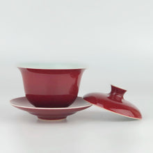 Load image into Gallery viewer, 100ml Jihong glaze handmade porcelain gaiwan Fanggu Technique
