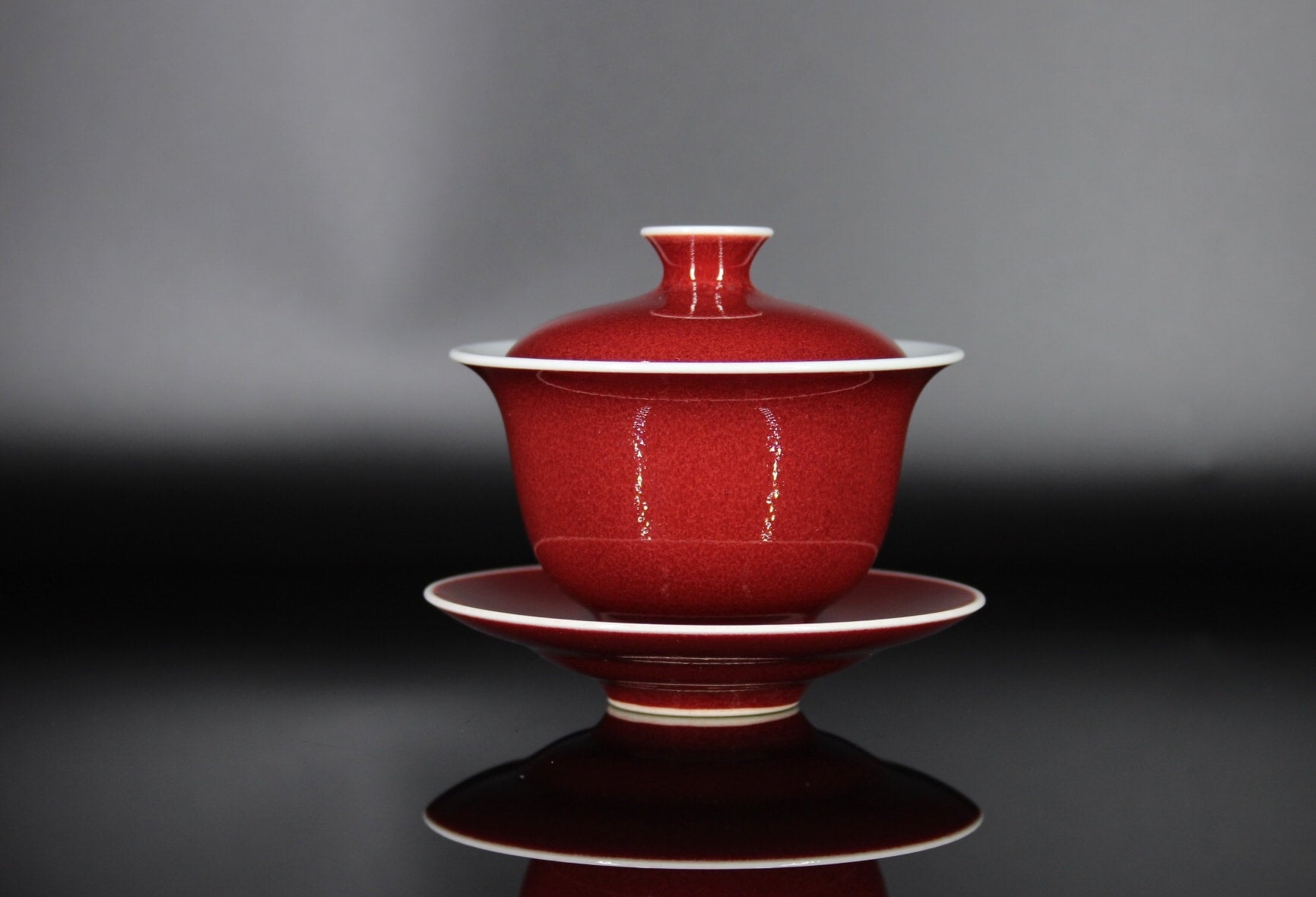 110ml Jihong Glaze Qinghua Landscape Jingdezhen Porcelain Yulong