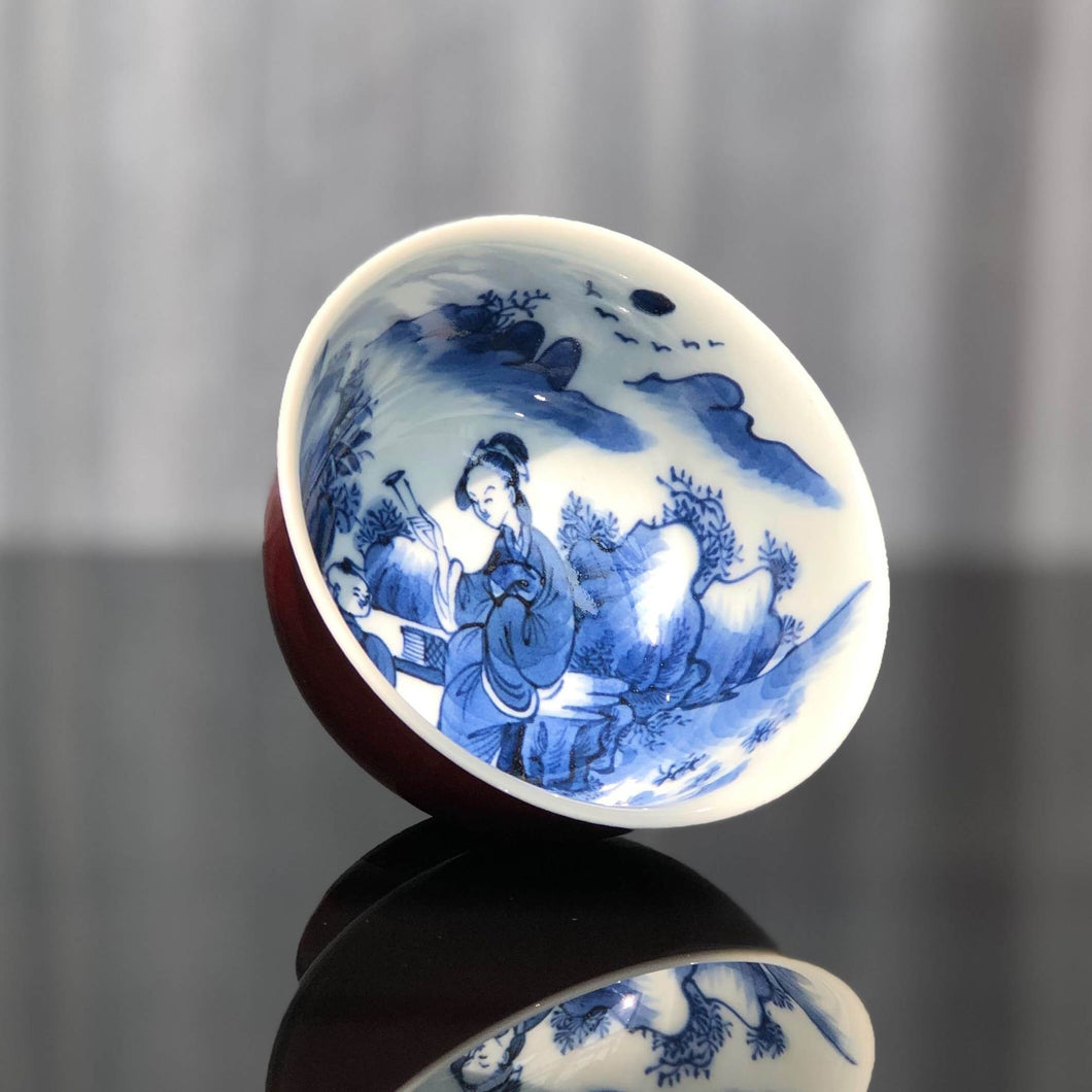 109ml Jihong Glaze Qinghua Porcelain Fuyun Cup