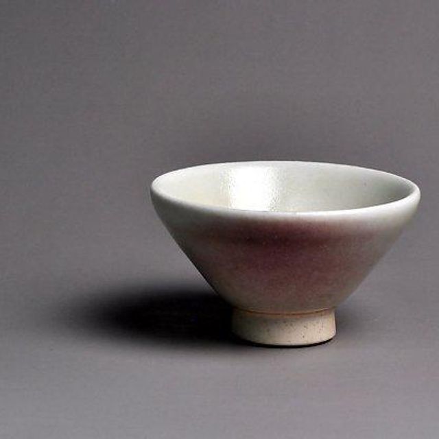 44ml Ceramic White Jade白子玉 Series Cone shape Cup by Taoshan Studio 桃山房