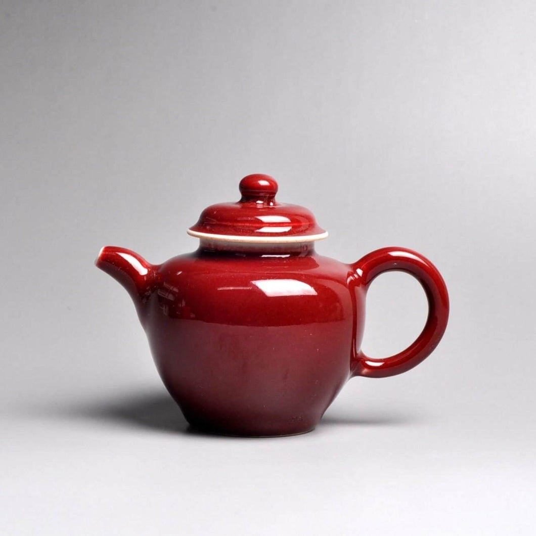 180ml Fanggu Technique Jingdezhen Jihong Porcelain Duoqiu Teapot